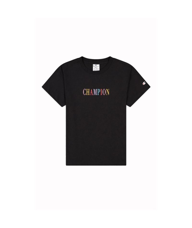 Camiseta Champion Crewneck Croptop Negro Mujer
