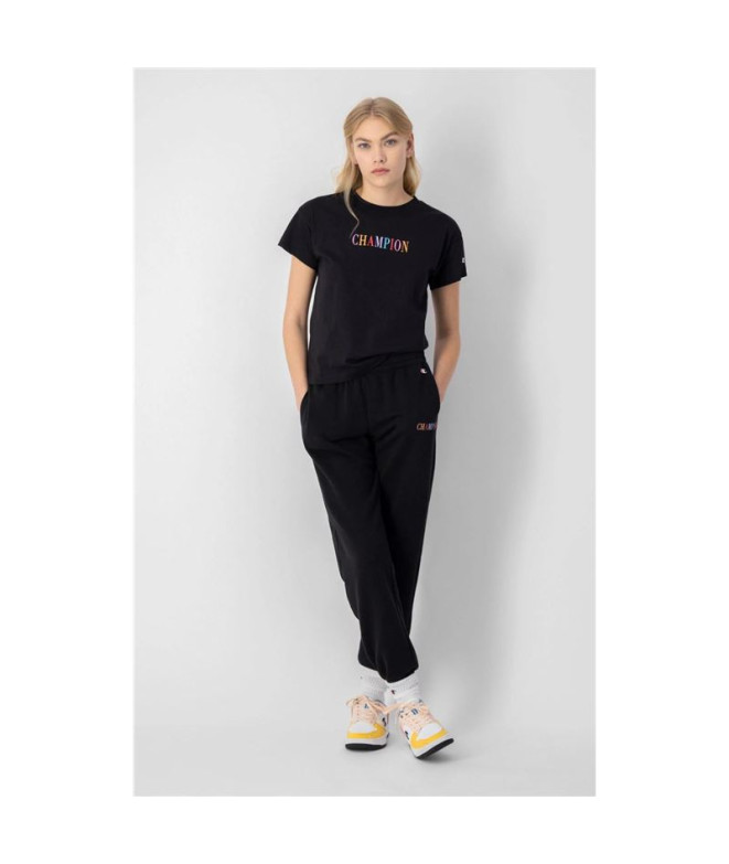 T-shirt Champion Crewneck Croptop Femmes Noir
