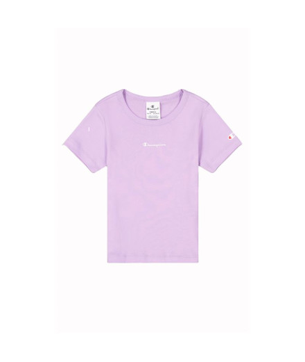 T-shirt Champion Crewneck Lilas Girl's T-shirt Champion Crewneck Lilas Girl's