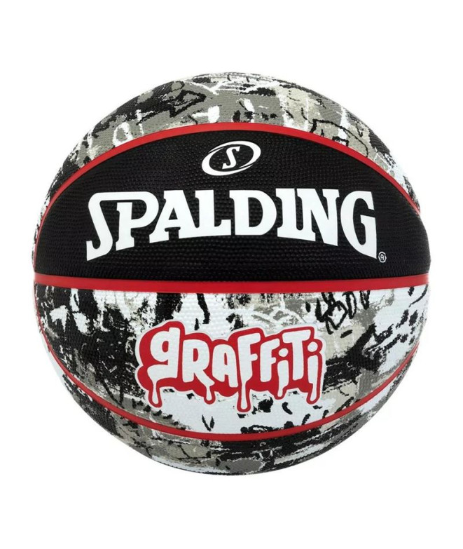 Pelota de Baloncesto Spalding Black Red Graffiti Sz7