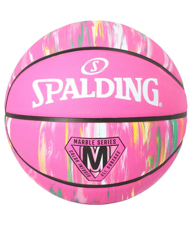 Basquetebol Spalding Série Marble Rosa Rosa Sz6 Borracha