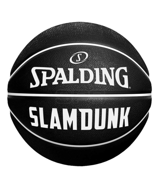 Pelota de Baloncesto Spalding Slam Dunk Black White Sz5 Rubber