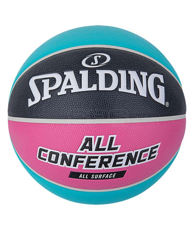 Bola de basquetebol Spalding All Conference Teal Pink