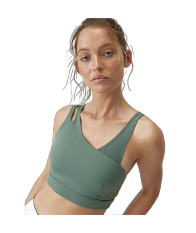 Sujetador deportivo Born Living Yoga Aura Alga Mujer