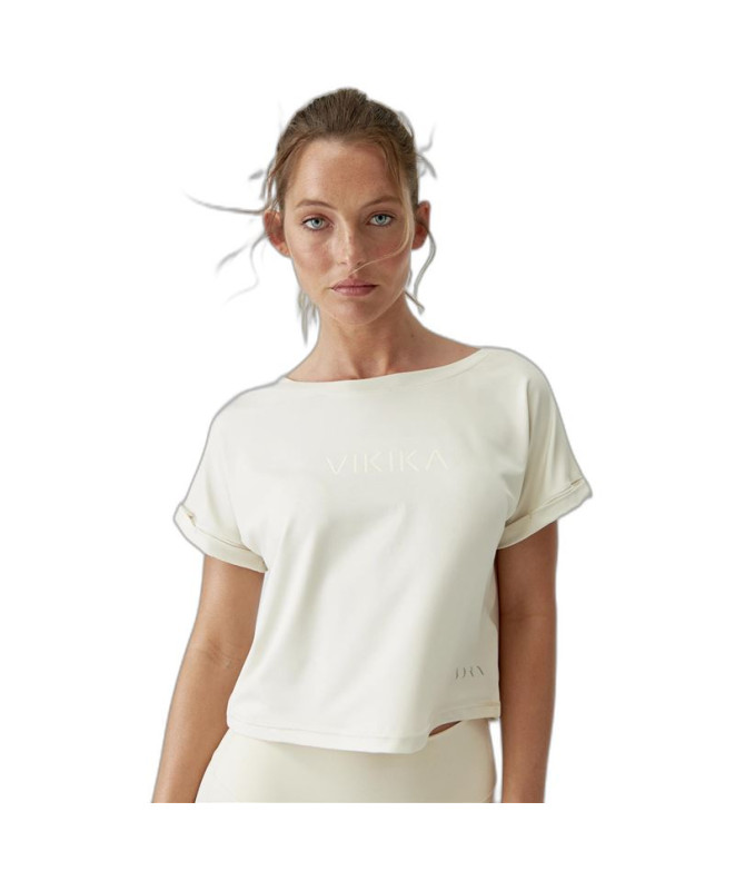 Camisola Born Living Yoga Absolute Ivory T-Shirt para mulher