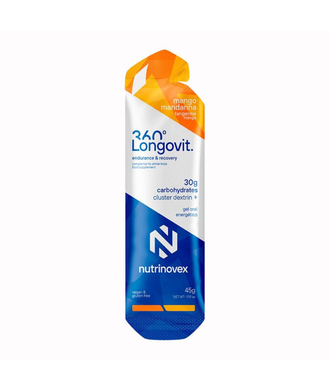 Gel por Nutrição Nutrinovex Longovit 360 Manga e Mandarina