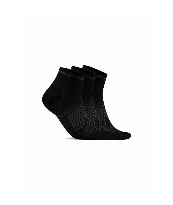 Chaussettes de running Craft Core Dry Mid 3-Pack B Black