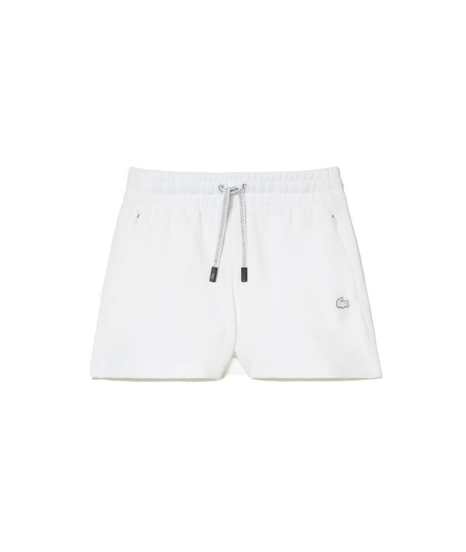 Pantalones Lacoste Two-Ply Cotton Blanco Mujer