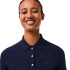 Polo Lacoste Coupe slim en coton piqué extensible Bleu Femme