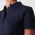 Polo Lacoste Piqué de algodão esticado de corte justo Azul Mulher