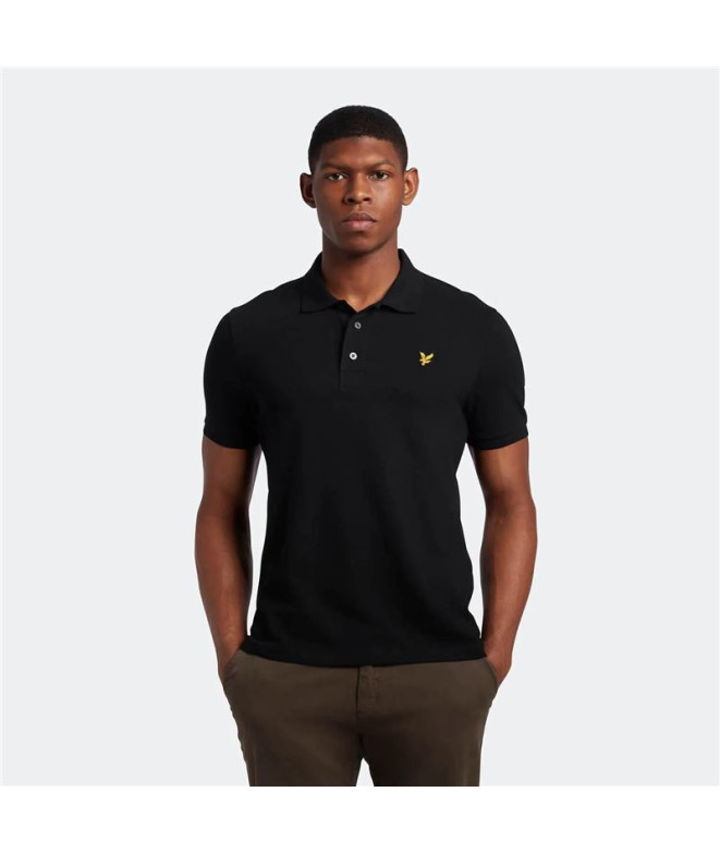 Polo Lyle & Scott V1-Plain para homem Preto