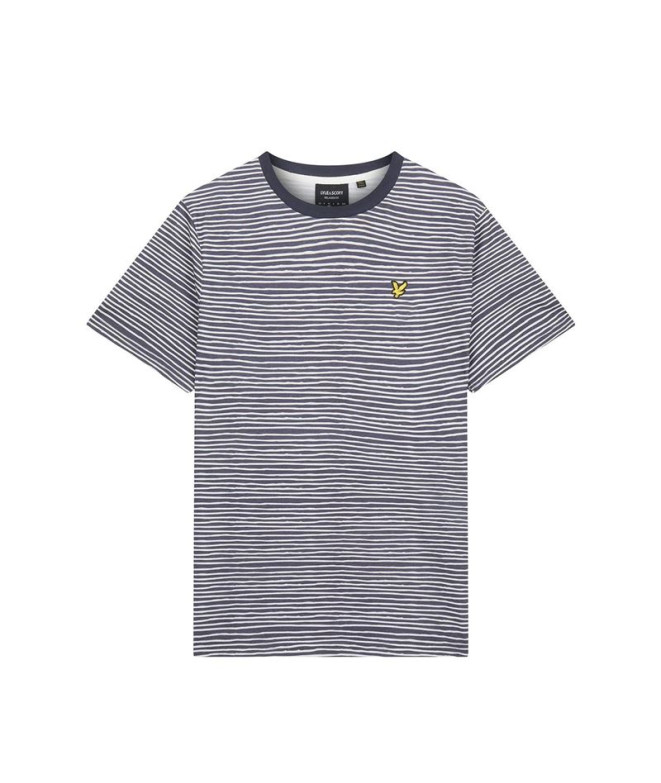 T-Shirt Lyle & Scott V1-Breton Stripe para homem Azul