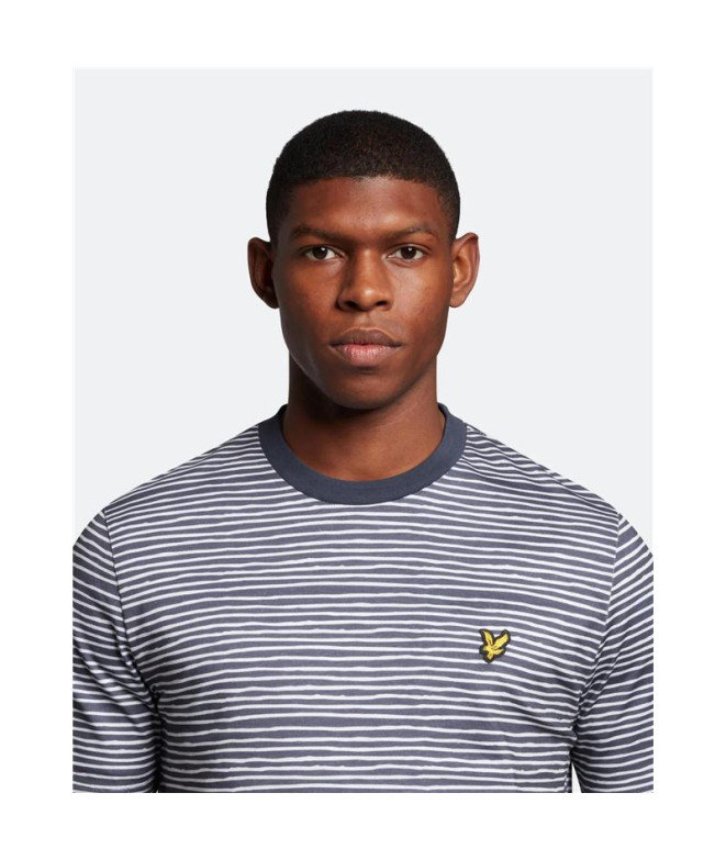 Lyle & Scott V1-Breton Stripe Men's T-Shirt Blue