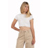 Camiseta Casual Mulher para o Branco