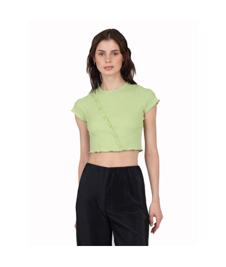 Camiseta Casual Mulher menta