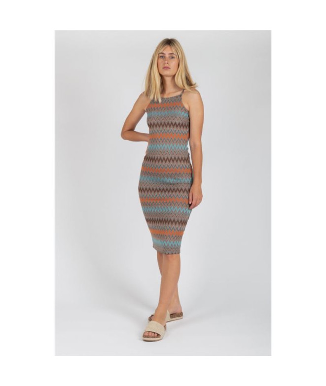 Robe Décontracté pour Femme Multicolore
