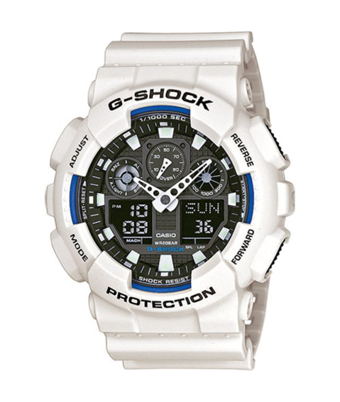 Reloj Casio G-Shock Analógico-Digital GA-100 Blanco