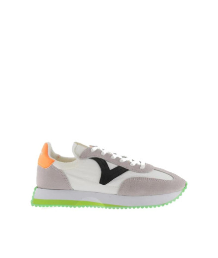 Zapatillas Victoria Cosmos Serraje & Neon Mujer Gris