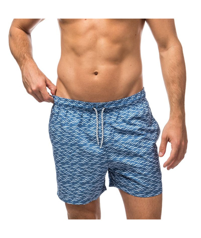 Maillot de bain Alphadventure Seawaves Denim Homme print