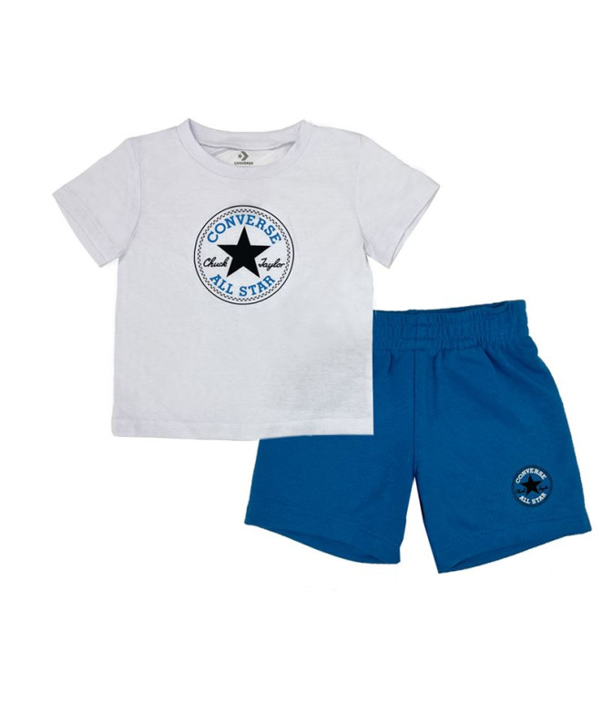 Conjunto Converse T-shirt Core e Ft Short Dial Up Azul Menino