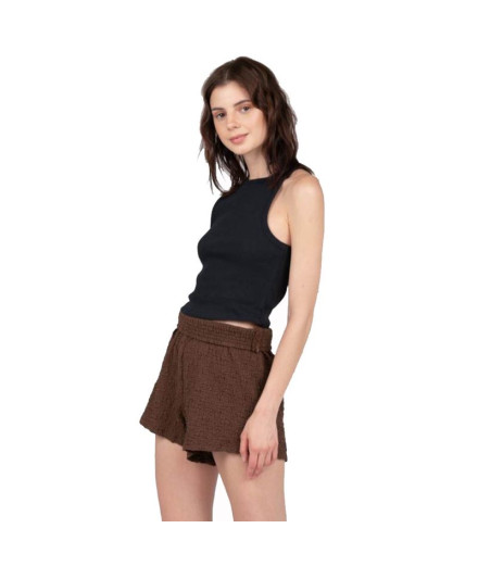 Camiseta Casual Mulher para Preto