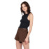 Camiseta Casual Mulher para Preto