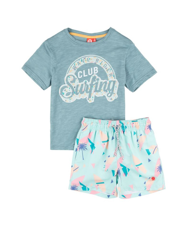 Conjunto Go & Win Waipo Boy Denim/Aqua