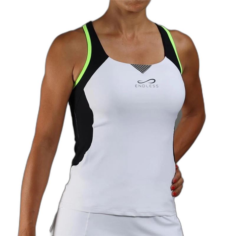 Camiseta padel mujer nadadora blanca