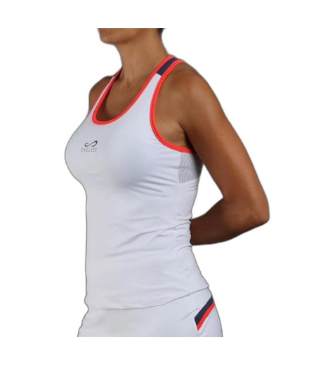 Camiseta padel mujer nadadora blanca, MUNICH PREMIUM WHITE