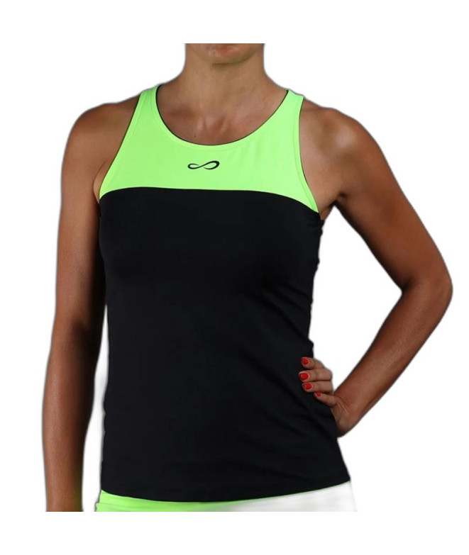 Camisola Padel Endless Renda para mulher Preto-verde