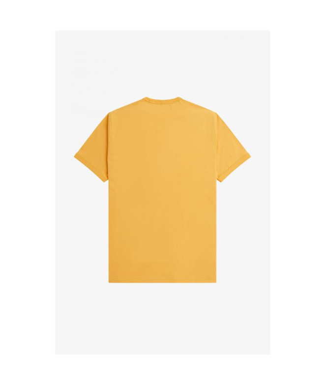 T-Shirt Fred Perry Ringer para homem Amarelo