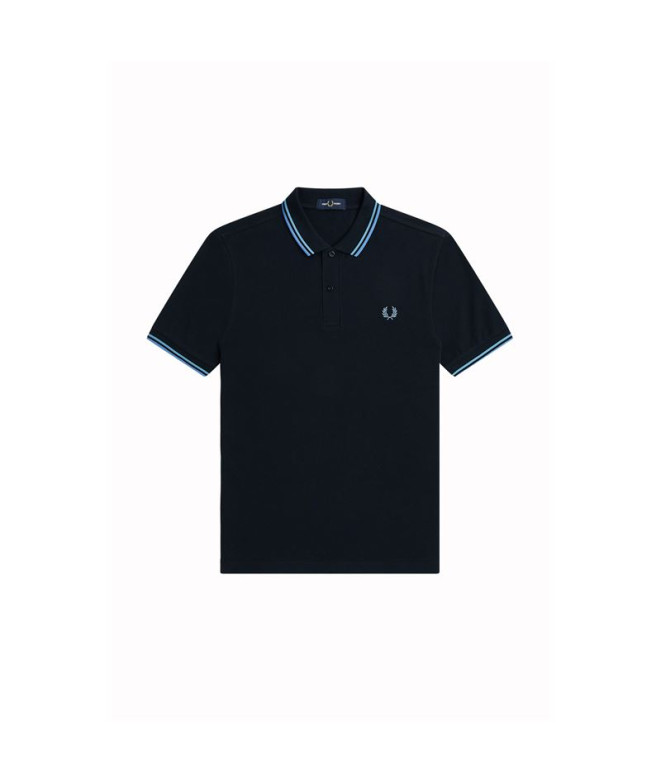 Polo bleu marine pour hommes Fred Perry Twin Tipped