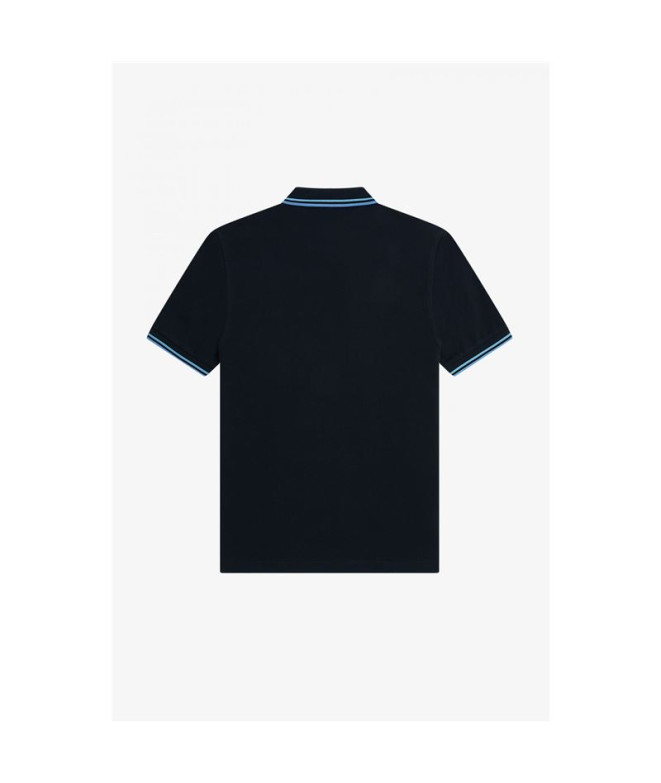 Polo bleu marine pour hommes Fred Perry Twin...