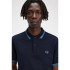 Polo bleu marine pour hommes Fred Perry Twin Tipped