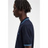 Polo bleu marine pour hommes Fred Perry Twin Tipped