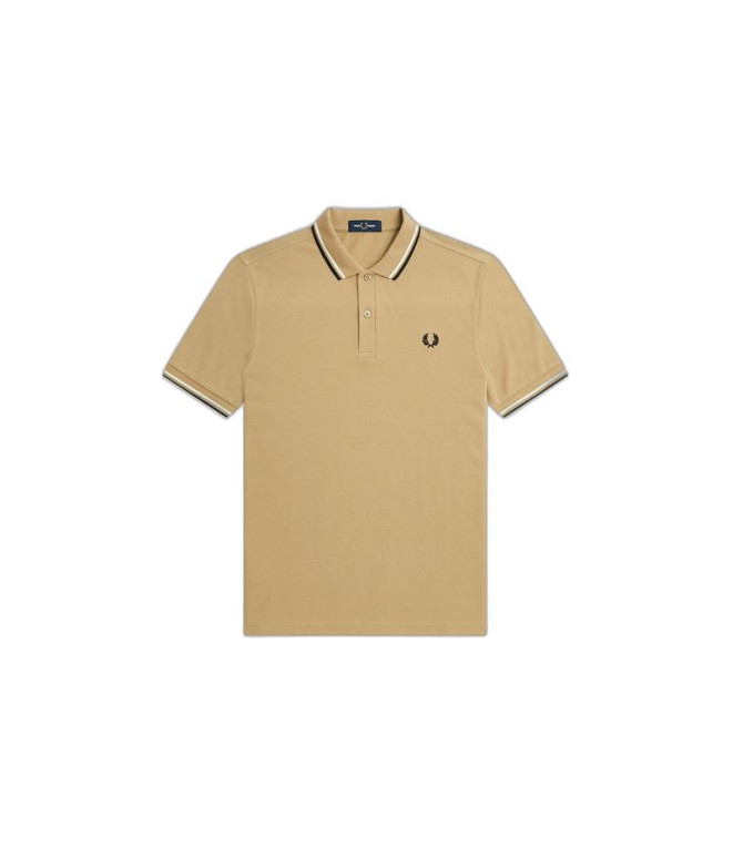 Polo Fred Perry Twin Tipped Hombre Marrón