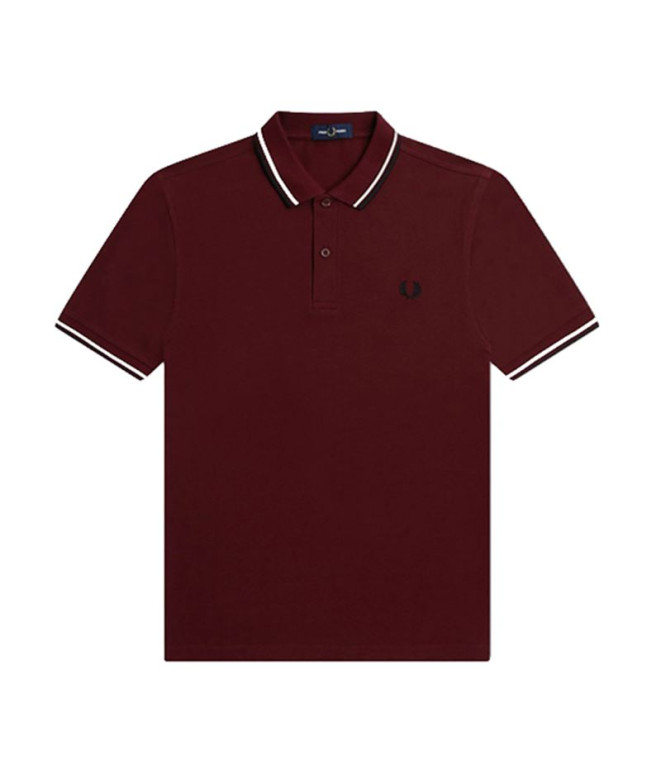 Polo Fred Perry Twin Tipped Homem Garnet