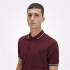 Polo Fred Perry Twin Tipped Homem Garnet