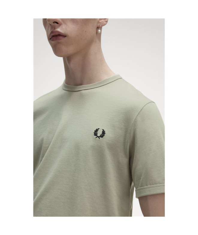 Camiseta Fred Perry Ringer Hombre Verde