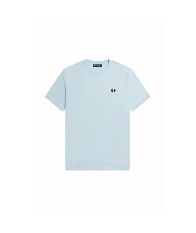 T-Shirt Fred Perry Ringer para homem Azul claro