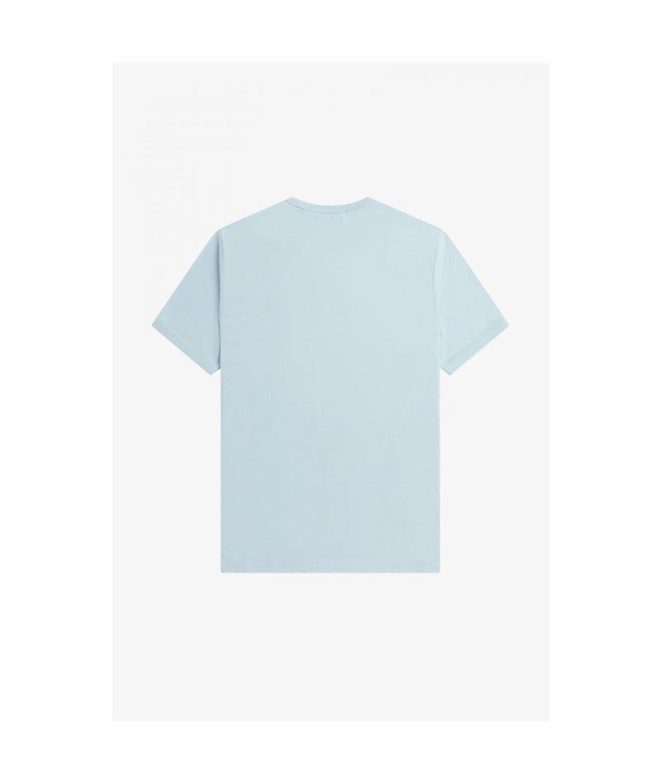 T-Shirt Fred Perry Ringer para homem Azul claro