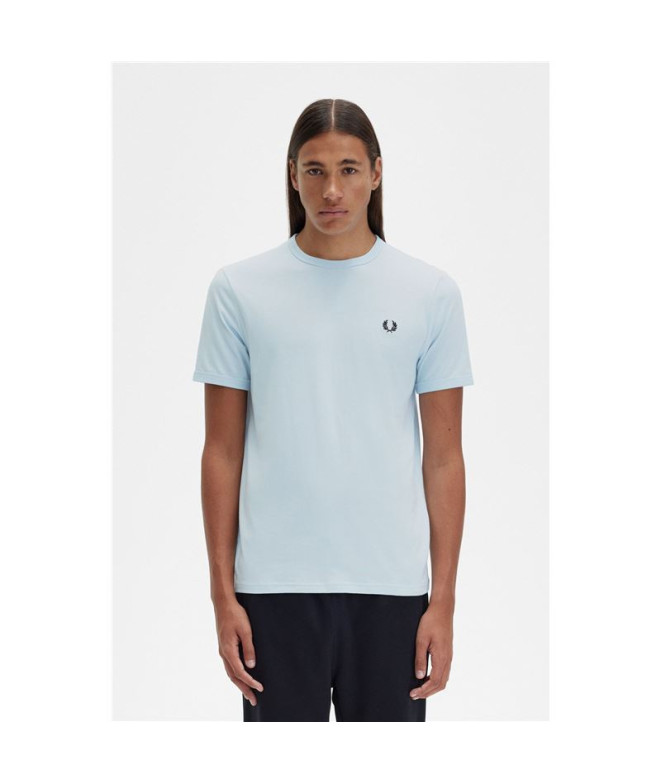 Fred Perry Ringer T-Shirt Homme Bleu clair
