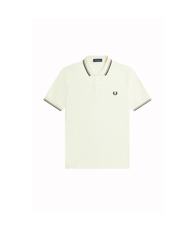 Polo homme beige Fred Perry Twin Tipped