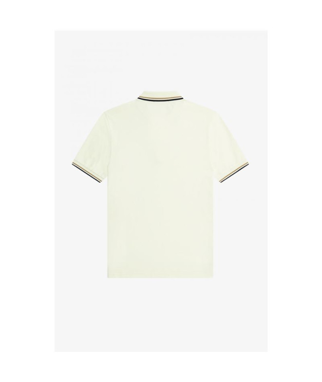 Polo homme beige Fred Perry Twin Tipped