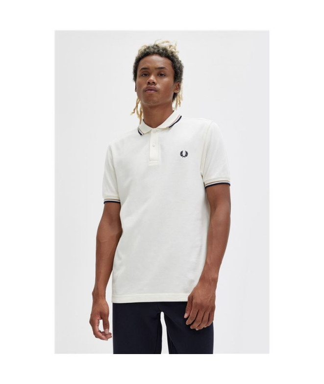Polo homme beige Fred Perry Twin Tipped
