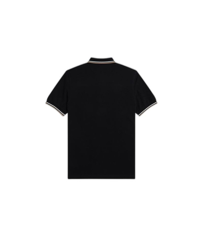 Polo Twin Tipped Fred Perry Hommes Noir