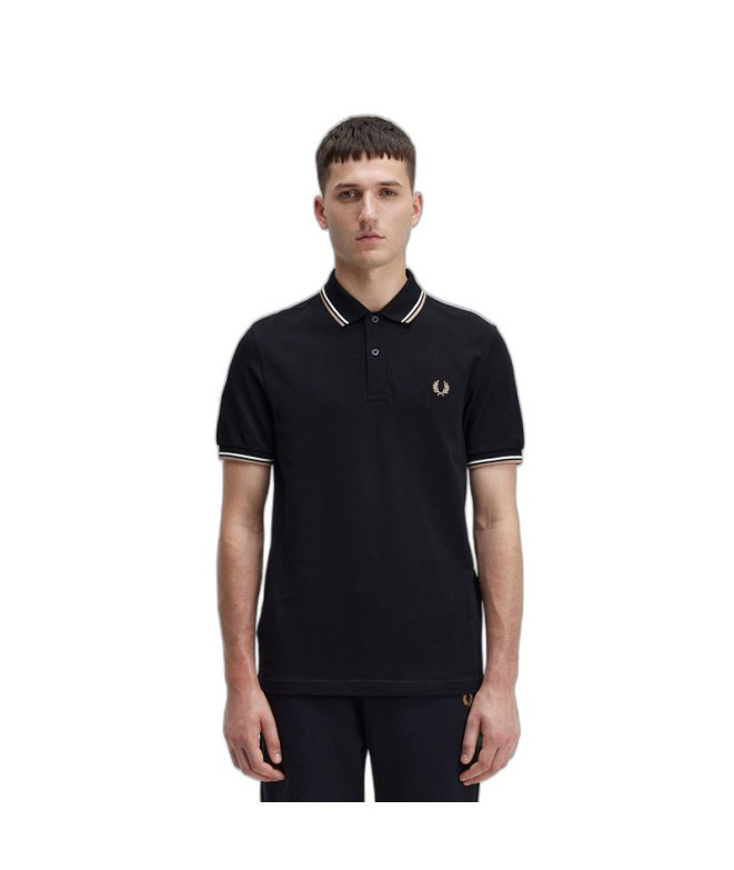 Polo Twin Tipped Fred Perry Hommes Noir
