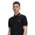 Polo Twin Tipped Fred Perry Hommes Noir