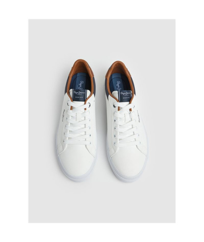 Chaussures Pepe Jeans Kenton Court Homme Blanc