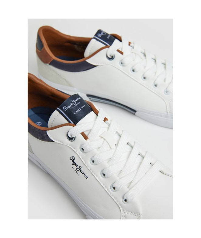 Chaussures Pepe Jeans Kenton Court Homme Blanc